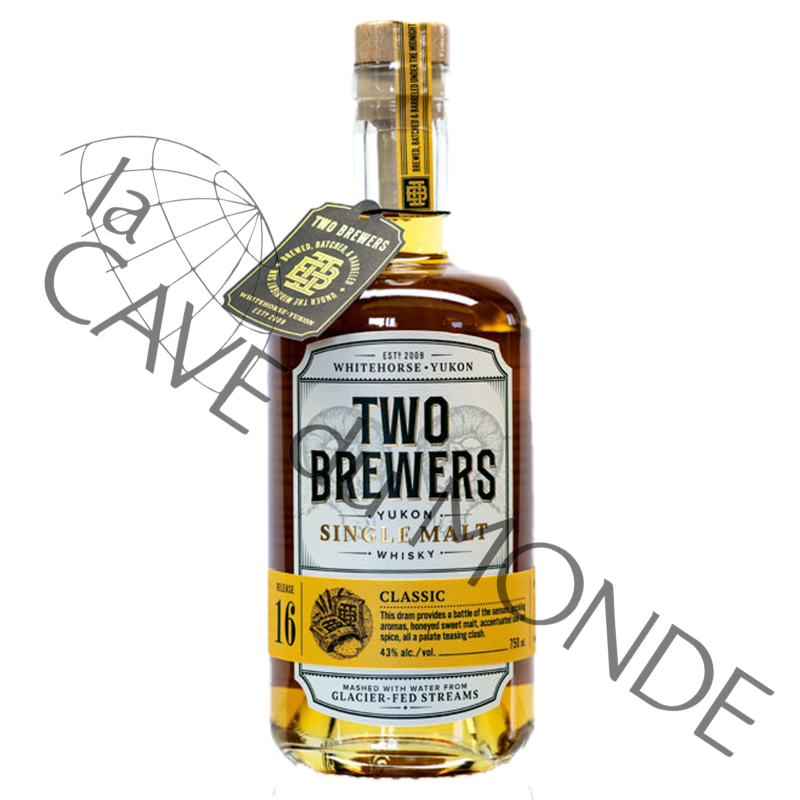 Whisky Canadien Two Brewers Single malt Classic 46° 70cl