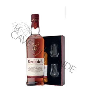 Coffret Whisky Speyside Glenfiddich Malt Master + 2 Verres 43° 70cl