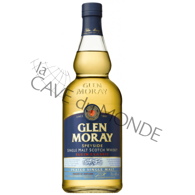 Whisky Speyside Glen Moray Peated Single Malt 40% 70cl