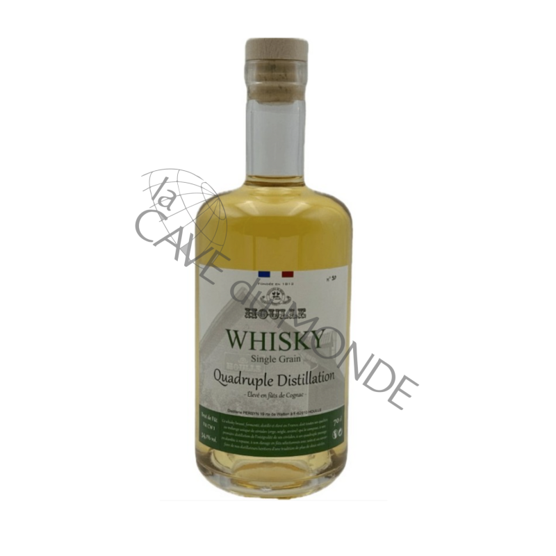 Whisky de Houlle Quadruple Distillation Fûts de Cognac Brut de Fût 54,1° 70cl