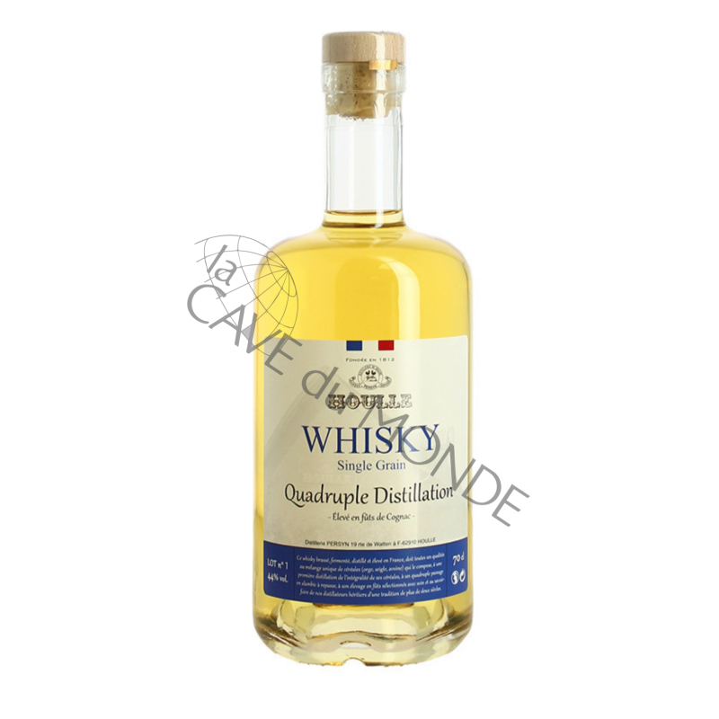 Whisky de Houlle Quadruple Distillation Fûts de Cognac 44° 70cl