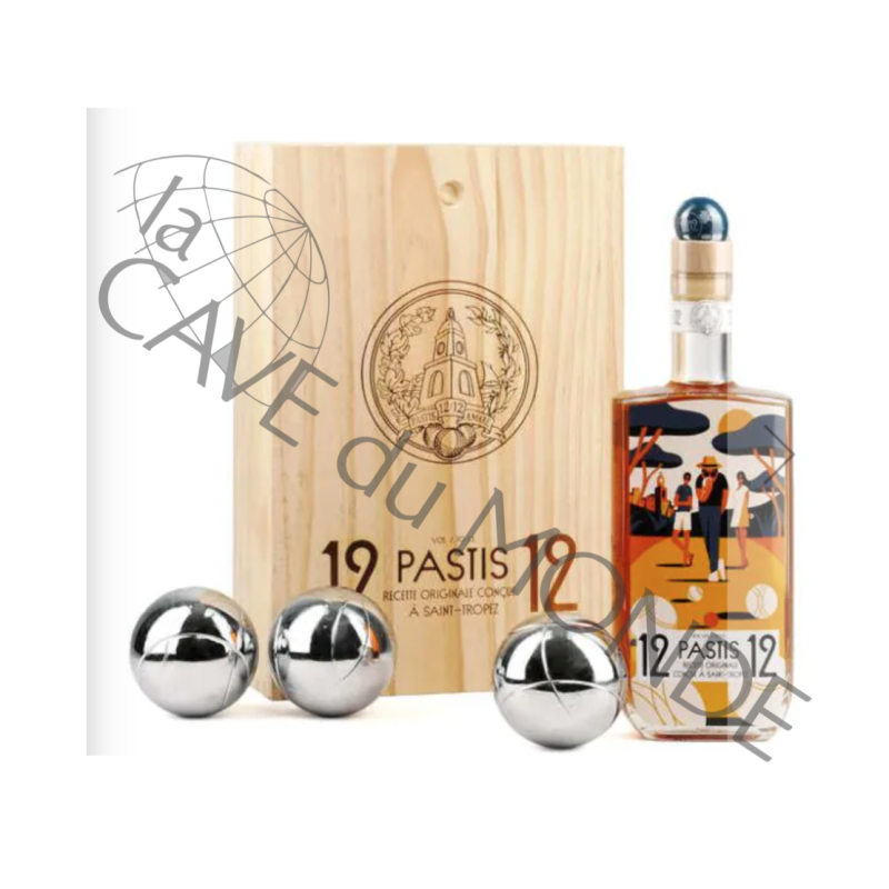 Pastis 1212 St Tropez Coffret Triplette 44% 70cl